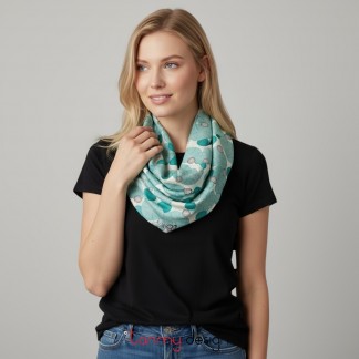 Silk scarf LOUISA-JADE RIVER